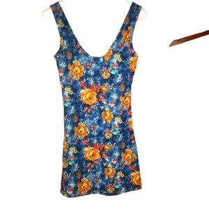 Floral sleeveless mini dress